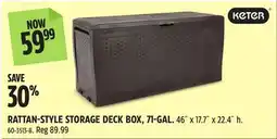 Canadian Tire RATTAN-STYLE STORAGE DECK BOX offer