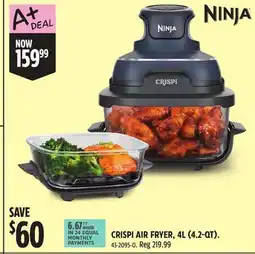 Canadian Tire NINJA CRISPI AIR FRYER, 4L (4.2-QT) offer
