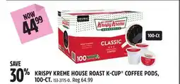 Canadian Tire KRISPY KREME HOUSE ROAST K-CUP COFFEE PODS offer
