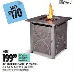 Canadian Tire OUTDOOR FIRE TABLE offer