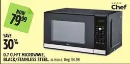 Canadian Tire MASTER CHEF 0.7 CU-FT MICROWAVE, BLACK/STAINLESS STEEL offer