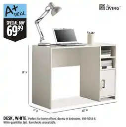 Canadian Tire FOR LIVING DESK, WHITE offer