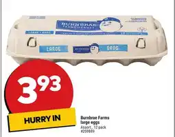 Giant Tiger Burnbrae Farms large eggs offer