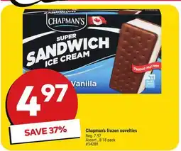 Giant Tiger Chapman's frozen novelties offer