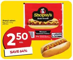 Giant Tiger Shopsy's wiener offer