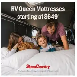 Sleep Country RV Queen Mattresses offer