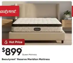 Sleep Country Beautyrest Reserve Meridian Mattress offer