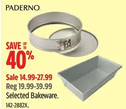 Canadian Tire Selected Paderno Bakeware offer