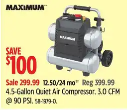 Canadian Tire MAXIMUM 4.5-Gallon Quiet Air Compressor offer