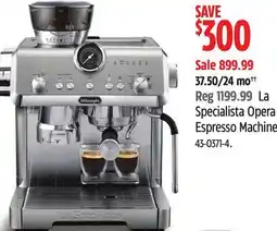 Canadian Tire De'Longhi La Specialista Opera Espresso Machine offer