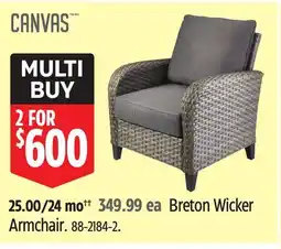 Canadian Tire Breton Wicker Armchair offer