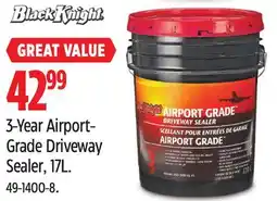 Canadian Tire Black Knight 3-Year Airport- Grade Driveway Sealer, 17L offer