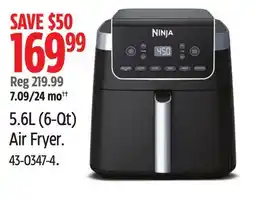 Canadian Tire NINJA 5.6L (6-Qt) Air Fryer offer