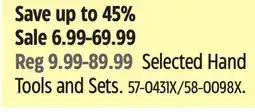 Canadian Tire Selected Hand Tools and Sets offer