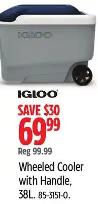 Canadian Tire Wheeled Cooler with Handle offer