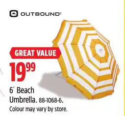 Canadian Tire OUTBOUND 6´ Beach Umbrella offer