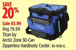 Canadian Tire Titan by Arctic Zone 30-Can Zipperless Hardbody Cooler offer