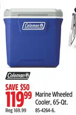 Canadian Tire Coleman Marine Wheeled Cooler offer
