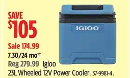 Canadian Tire Igloo 23L Wheeled 12V Power Cooler offer