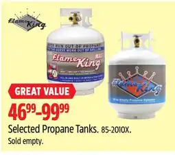 Canadian Tire Selected Flame King Propane Tanks offer