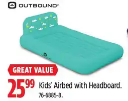 Canadian Tire OUTBOUND Kids' Airbed with Headboard offer