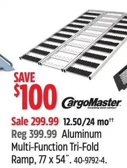 Canadian Tire CargoMaster Aluminum Multi-Function Tri-Fold Ramp offer