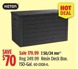 Canadian Tire Resin Deck Box offer