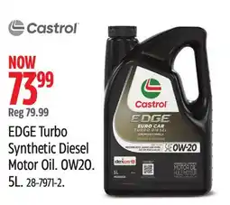 Canadian Tire Castrol EDGE Turbo Synthetic Diesel Motor Oil offer