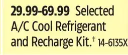 Canadian Tire Selected A/C Cool Refrigerant and Recharge Kit offer