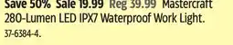 Canadian Tire Mastercraft 280-Lumen LED IPX7 Waterproof Work Light offer