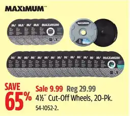Canadian Tire 4½ Cut-Off Wheels, 20-Pk offer
