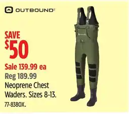 Canadian Tire Neoprene Chest Waders offer