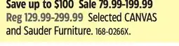 Canadian Tire Selected CANVAS and Sauder Furniture offer