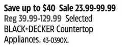 Canadian Tire Selected BLACK+DECKER Countertop Appliances offer