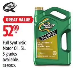Canadian Tire Full Synthetic Motor Oil offer