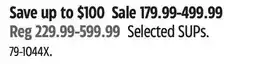 Canadian Tire Selected SUPs offer
