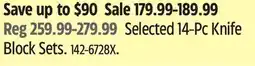 Canadian Tire Henckels Selected 14-Pc Knife Block Sets offer