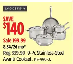 Canadian Tire 9-Pc Stainless-Steel Avanti Cookset offer