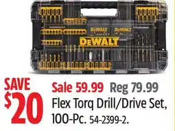 Canadian Tire DEWALT Flex Torq Drill/Drive Set offer