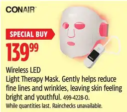 Canadian Tire Conair Wireless LED Light Therapy Mask offer