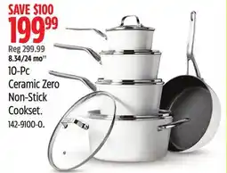 Canadian Tire 10-Pc Ceramic Zero Non-Stick Cookset offer