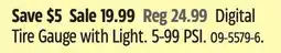 Canadian Tire Motomaster Digital Tire Gauge with Light offer