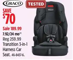 Canadian Tire Tranzition 3-in-1 Harness Car Seat offer