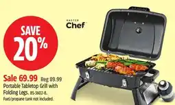 Canadian Tire MASTER Chef Portable Tabletop Grill with Folding Legs offer