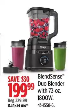 Canadian Tire Ninja BlendSense Duo Blender with 72-oz offer
