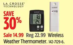 Canadian Tire La Crosse Technology Wireless Weather Thermometer offer
