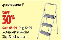 Canadian Tire 3-Step Metal Folding Step Stool offer