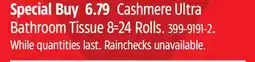 Canadian Tire Cashmere Ultra Bathroom Tissue 8=24 Rolls offer