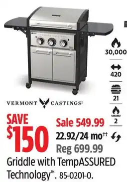 Canadian Tire Vermont Castings Griddle with TempASSURED Technology offer