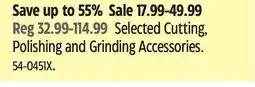 Canadian Tire Selected Cutting, Polishing and Grinding Accessories offer